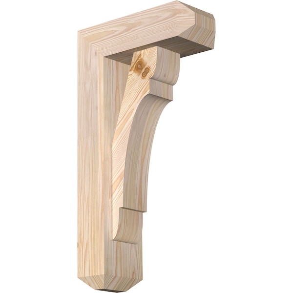 Ekena Millwork Olympic Craftsman Smooth Bracket w/ Offset Brace, Douglas Fir, 5 1/2"W x 14"D x 26"H BKT0604X14X26OLY04SDF - main